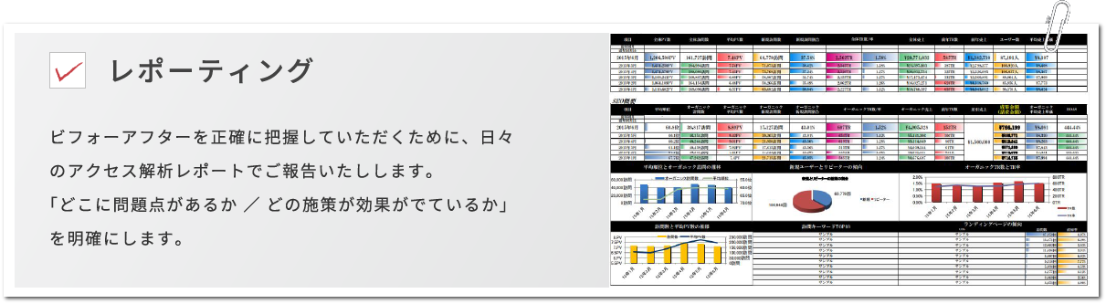 日々のアクセス解析レポートでご報告いたしします。